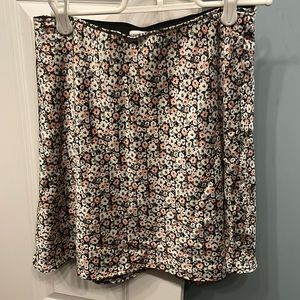 Abercrombie and Fitch satin floral mini skirt